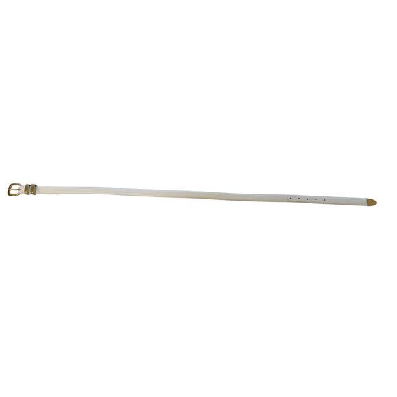 NWT Aritzia Legendary Solid Brass Leather Belt Womens Sz Large White Boho Chic main image 11